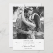 Minimalistische pijlen Foto de datum opslaan | Wit Save The Date (Voorkant)