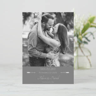 Minimalistische pijlen foto Grijs Save The Date