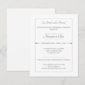 Minimalistische pijlen repetitie diner | Wit Kaart (Voorkant / Achterkant)