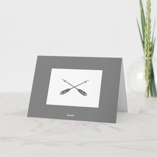 Minimalistische Pijlen Trouw | Grijs Bedankkaart (Achterkant)