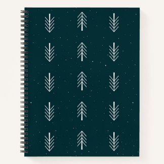 Minimalistische Pine Leaf Pattern Spiral Notitiebo Notitieboek
