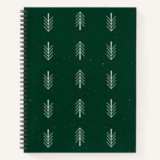Minimalistische Pine Leaf Pattern Spiral Notitiebo Notitieboek