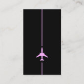 Minimalistische Pink Aviation Visitekaartje (Voorkant)