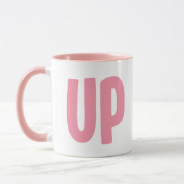 Minimalistische Pink C UP-Mok - Het is letterlijk  Mok