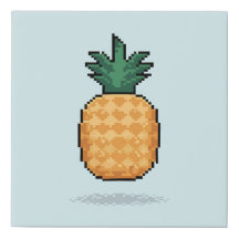 Minimalistische Pixel Art Pineapple Design