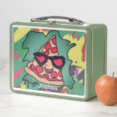 Minimalistische pizza met zonnebril (In situ)