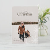 Minimalistische Plaid Christmas Kaart (Staand voorkant)