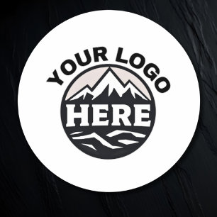 Minimalistische Plain Custom Round Business Logo Ronde Sticker