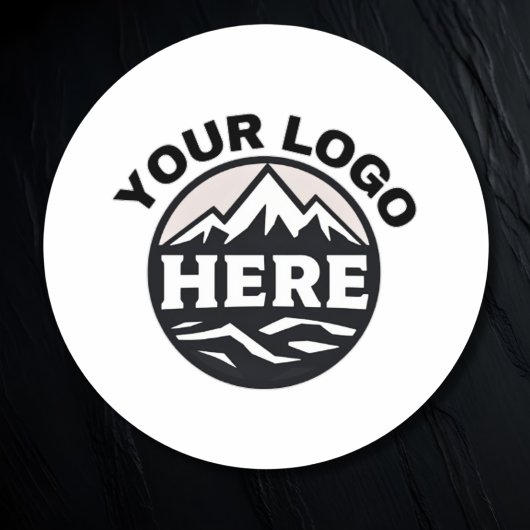 Minimalistische Plain Custom Round Business Logo Ronde Sticker