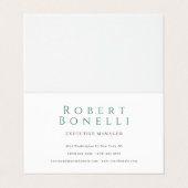 Minimalistische Plain Eenvoudig Wit Modern Mooi Li Visitekaartjes (Buitenkant ongevouwen)