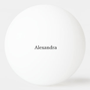 Minimalistische Plain Klassieke Eigen Naam Zwart W Pingpongballen