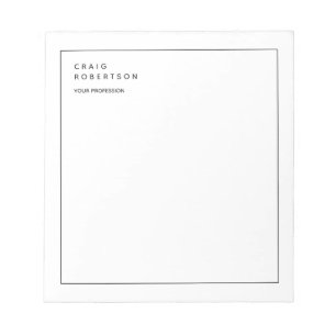 Minimalistische Plain Modern Wit Trendy Business Notitieblok
