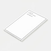 Minimalistische Plain Modern Wit Trendy Business Post-it® Notes (Schuin)