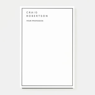 Minimalistische Plain Modern Wit Trendy Business Post-it® Notes