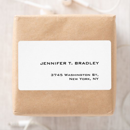 Minimalistische Plain Moderne Waterverf Bloemen Etiket (Insitu)