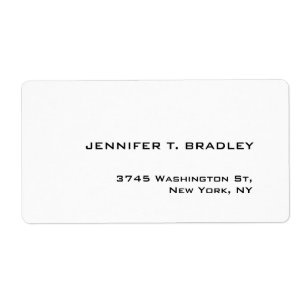 Minimalistische Plain Moderne Waterverf Bloemen Etiket