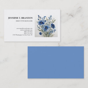 Minimalistische Plain Moderne Waterverf Bloemen Visitekaartje