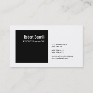 Minimalistische Plain Zwart & Wit Modern Mooi Visitekaartje