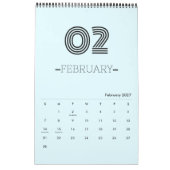 Minimalistische Planners Kalender (Feb 2027)