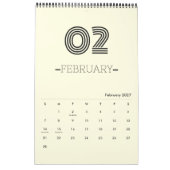 Minimalistische Planners Kalender (Feb 2027)
