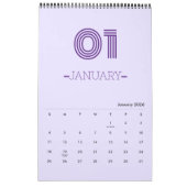 Minimalistische Planners Kalender (Jan 2026)