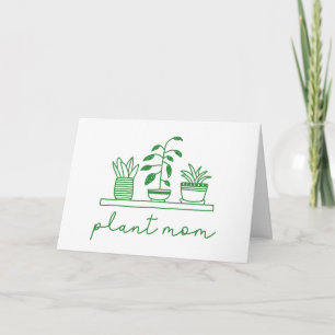 Minimalistische Plant Moeder Schattige Plantenlief Kaart