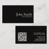 Minimalistische platte QR-codecoder Visitekaartje (Voorkant / Achterkant)