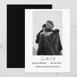 Minimalistische platte Save The Date kaart