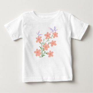 Minimalistische platte vector perzik bloemenspray 