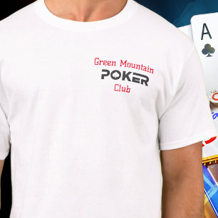 Minimalistische Poker Club League toernooi naam T-shirt