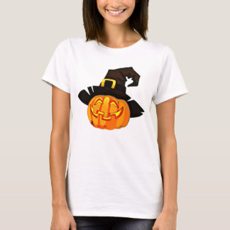 Minimalistische Pompoen Heksenhoed T-shirt