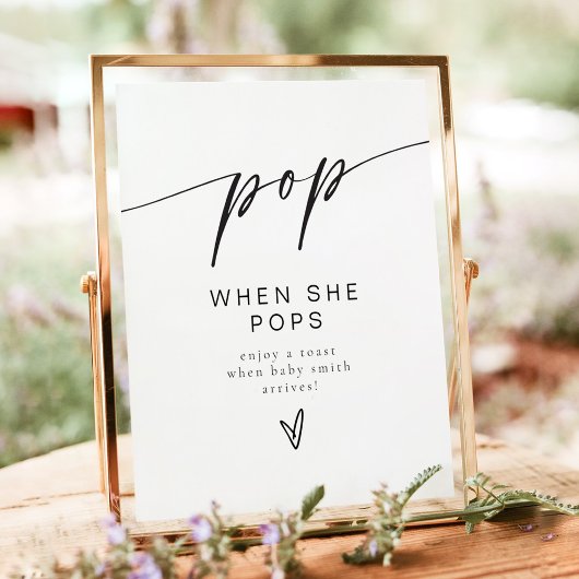 Minimalistische Pop als ze Pop champagne gunst Poster