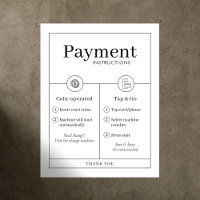 Minimalistische Poster met Betalingsinstructies Mu