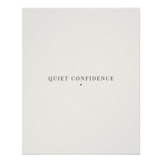 Minimalistische Poster met Stille Vertrouwen Perfect Poster