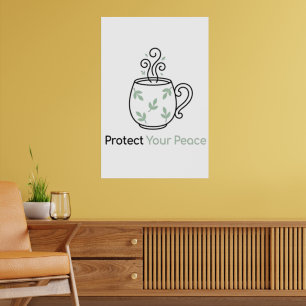 Minimalistische Poster 'Protect Your Peace'