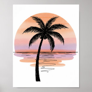 Minimalistische Poster van Zonsondergang op het St