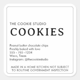 Minimalistische Product Label Cottage Law Sticker