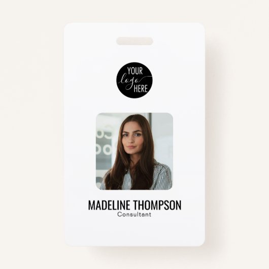 Minimalistische Professional Logo Company ID-badge Badge (Voorkant)