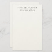 Minimalistische professionele advocaat bij de wet briefpapier (Voorkant / Achterkant)