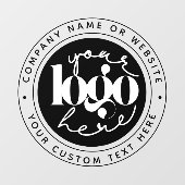 Minimalistische professionele bedrijfslogo hier raamsticker (Vel)