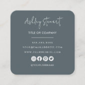 Minimalistische professionele branding QR Code Mar Vierkante Visitekaartje (Voorkant)