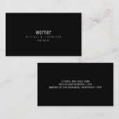 minimalistische professionele elegante manager zwa visitekaartje (Voorkant / Achterkant)
