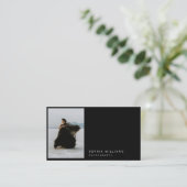 Minimalistische Professionele Foto QR Code Zakelij Visitekaartje (Staand voorkant)