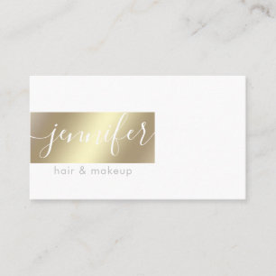 Minimalistische professionele gouden folie visitekaartje