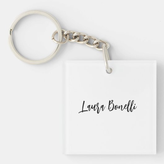 Minimalistische Professionele Handgeschreven Eenvo Sleutelhanger (voorkant)