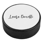 Minimalistische professionele handgeschreven gewon hockey puck (3/4)