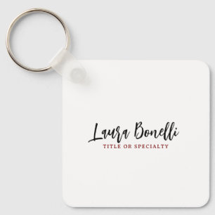 Minimalistische professionele handgeschreven gewon sleutelhanger