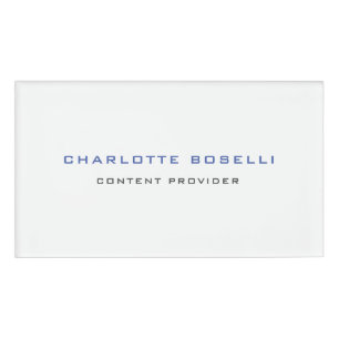 Minimalistische professionele Jouw naam titel bero Naambadge