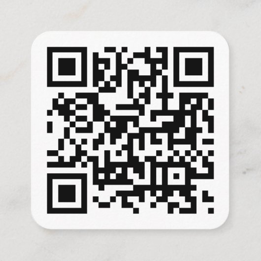 Minimalistische Professionele Logo QR Code Wit Informatiekaartje (Achterkant)