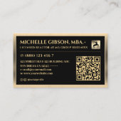 Minimalistische professionele makelaar Faux Gold B Visitekaartje (Achterkant)